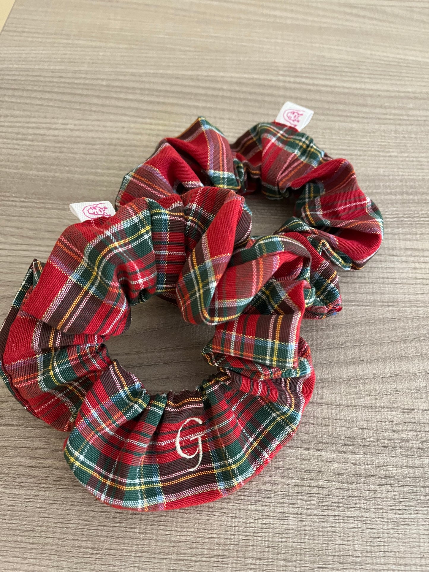 Scrunchies tartan rosso
