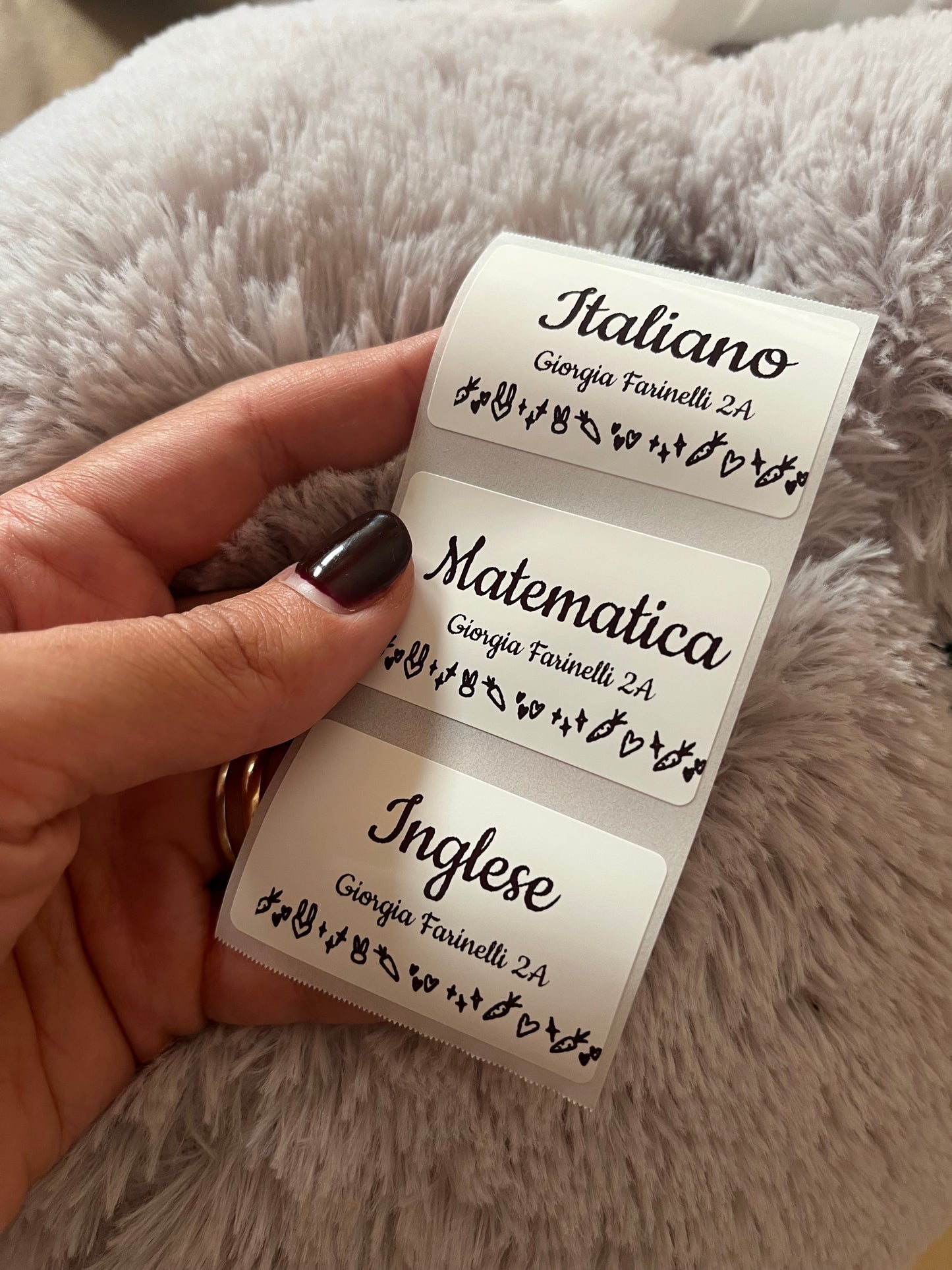 Etichette scolastiche