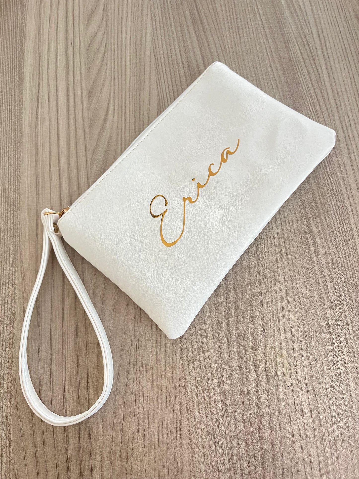 Pochette ecopelle con manico