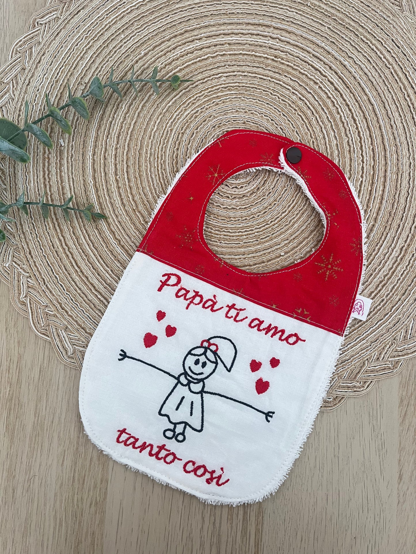 Bavaglini papà ti amo natalizio -30%