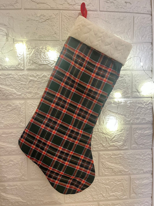 Calza tartan verde