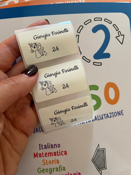 Etichette scolastiche