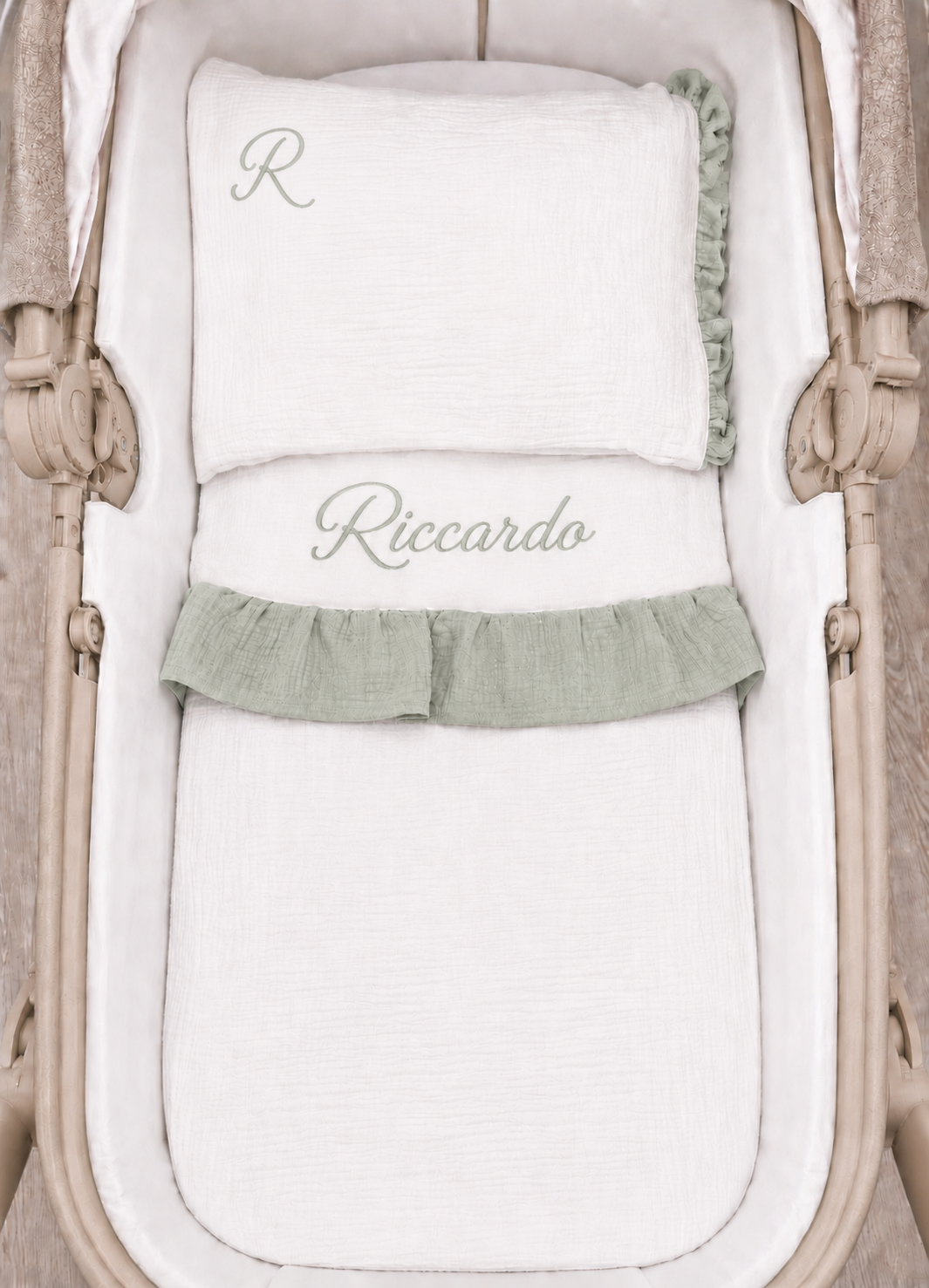 Set lenzuola carrozzina in Mussola di cotone
