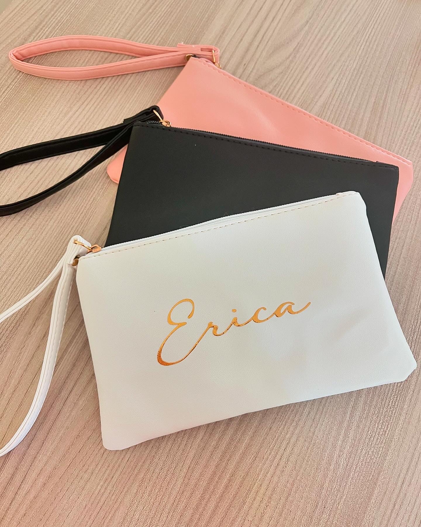Pochette ecopelle con manico